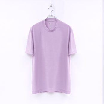 【ユニセックス】C BASIC　メリノウールTシャツ　(300ライトピンク　Mサイズ)の画像