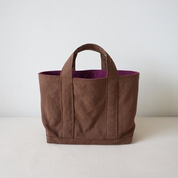 TOTE BAG -bicolor- (M) / brown × purpleの画像