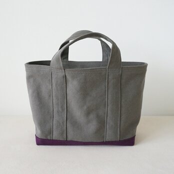 TOTE BAG -bicolor- (M) / smokygray × grapeの画像