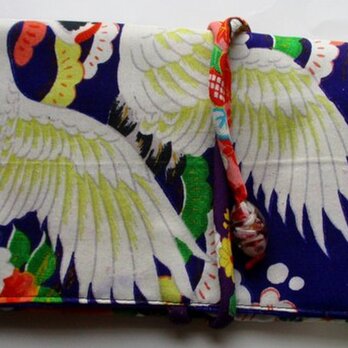 ７３７６　女の子の着物で作った和風財布・ポーチ　#送料無料の画像