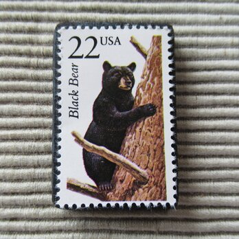アメリカ　野生動物切手ブローチ 8867の画像