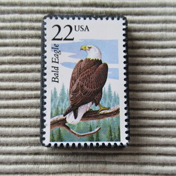 アメリカ　野生動物切手ブローチ 8868の画像