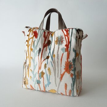 velvet jacquard bag [creem/botanical]の画像