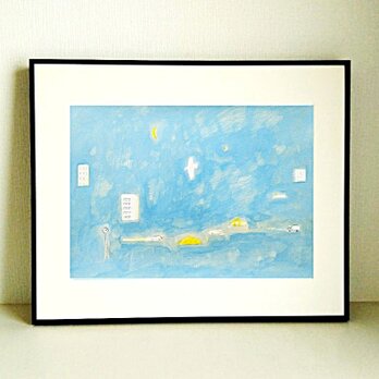 一点物｜原画「ある夜のこと」※額縁入り（四つ切サイズ）の画像