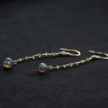 -Labradorite・Quartz- silver long pierceの画像