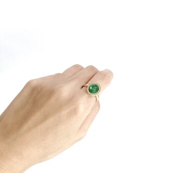 Vintage Crystal Ring Emeraldの画像