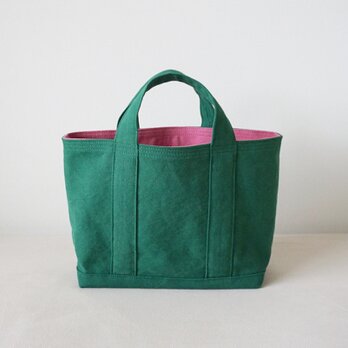 TOTE BAG -bicolor- (M) /  green × peachの画像