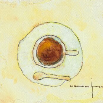 コーヒーカップ（額縁付き）の画像