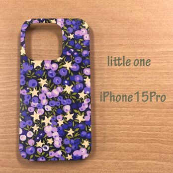 【リバティ生地】ウィルトシャー・スターズ紫  iPhone15Proの画像