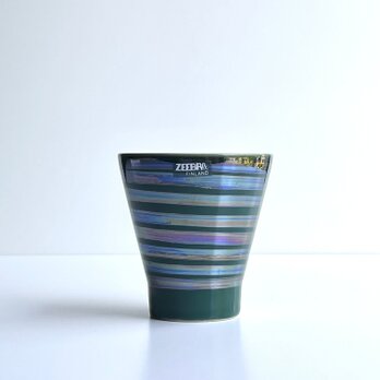 【ZEEBRA】ストライプのビンテージ フリーカップ （ダークグリーン）の画像
