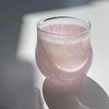 【nuutajarvi】 Oiva Toikka Art piece Marble pink bowl オイバトイッカの画像