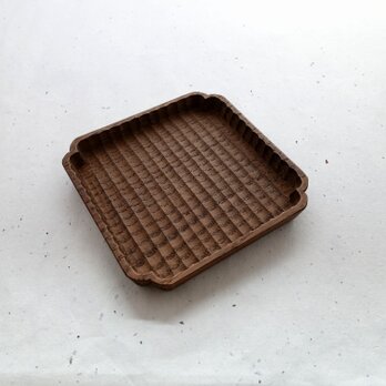 入隅 我谷盆 栗 15×15×2cm 栗渋染めの画像