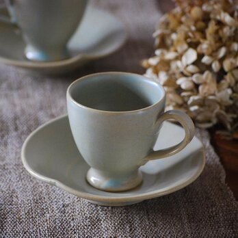 コーヒーカップ＆ソーサー　ライムグリーンの画像