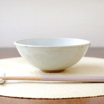 赤陶土と白釉の大きな飯碗 小どんぶりとしてもの画像