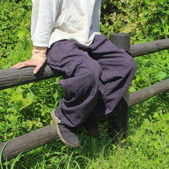 canvas baker pants/　草木染めカーゴパンツ/ 二人静の画像