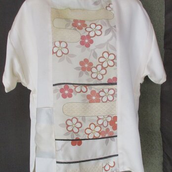 ７４０５　花柄の着物で作ったプルオーバー　#送料無料の画像