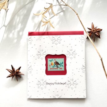 ＊Collage card　049 〜クリスマスシールのカードの画像