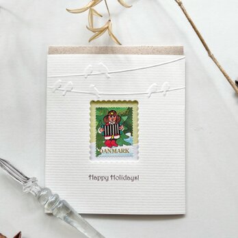 ＊Collage card　054〜クリスマスシールのカードの画像
