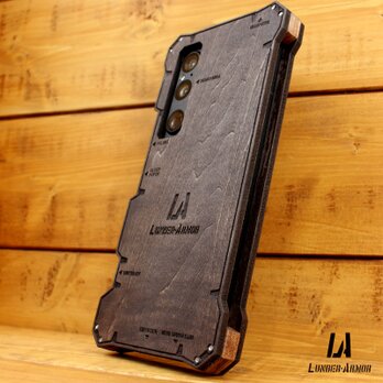 Xperia 1 V ケース 木製 ウッド wood case 木 本革 耐衝撃 オリジナル タイプ1の画像