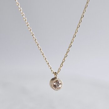 K10 Morganite birthstone necklace [P033K10(MN)]の画像