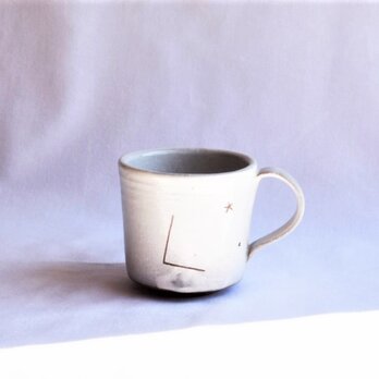 ★〈W様　お取り置き品〉白化粧ラクガキ文マグカップの画像