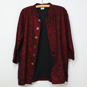 SALE☆着物道行コートのリメイク、大きいサイズ、ジャケット、ハーフコート、の画像