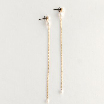 Freshwater Pearl Long Chain Earrings
