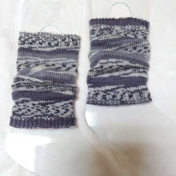 手編み靴下 ショートウォーマー sock yarn 104の画像