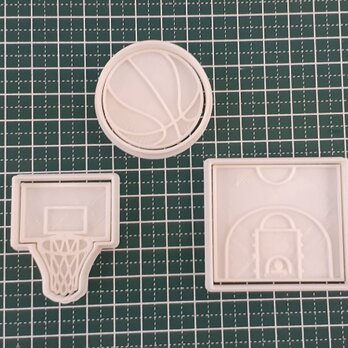 クッキー型　バスケットボール　3点セットの画像