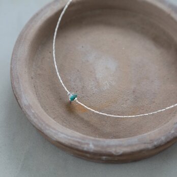 Karen silver neklace  / ターコイズ×ハーキマーダイヤモンドの画像