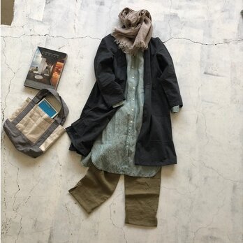 【秋冬お出掛けSET】Mサイズ　コート、ロングシャツ＆パンツのセット504の画像