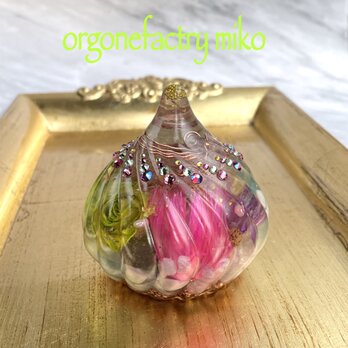 ☆BIG 願いを叶えるマニ宝珠型　フラワーオブライフ　幸運　金運　愛　オルゴナイト　の画像