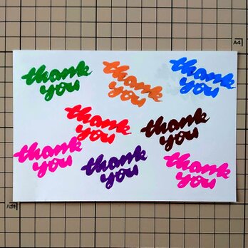 ゴム版はんこ「thank you③」の画像