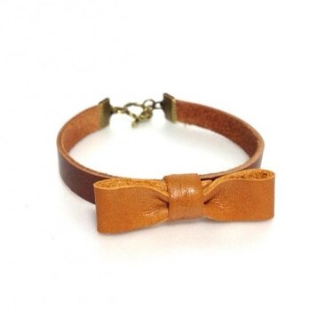 リボンブレスレット（茶）