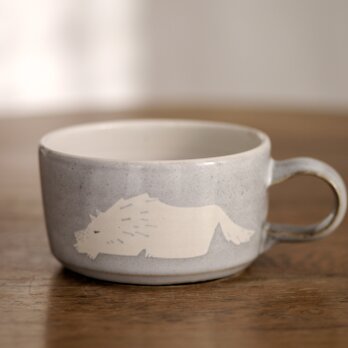 オオカミのスープカップの画像