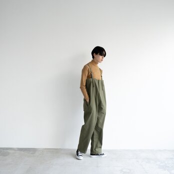 コットンヘリンボン/オーバーオール/stocking wader/olive drabの画像