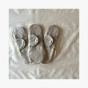 たてなが布ナプキン3枚セット ｜ 麻とネル　