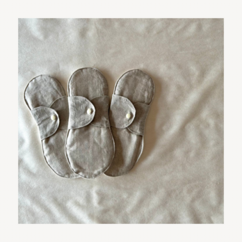 たてなが布ナプキン3枚セット ｜ 麻とネル　