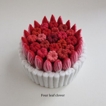 《直径10㎝》色彩を楽しむケーキ(WB×red＆pink)の画像