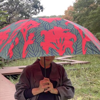 折り畳み傘（晴雨兼用）「カンナ」希望_レッドの画像