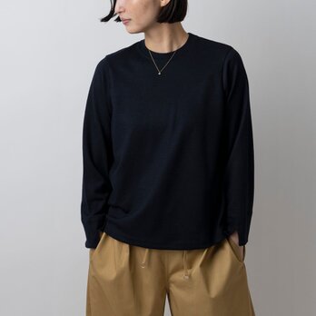 HANDROOM WOMEN'S ウールジャージー クルーネックカットソー navy｜ladies｜2sizeの画像