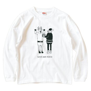 長袖Tシャツ『トナカイさんにもプレゼント』男女兼用 ロンTの画像