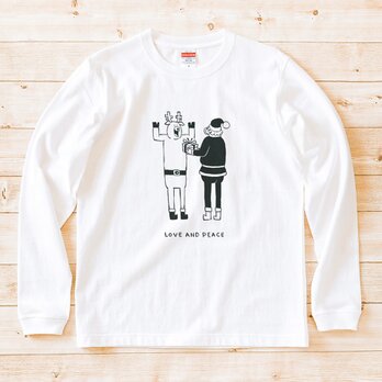 長袖Tシャツ『トナカイさんにもプレゼント』男女兼用 ロンT