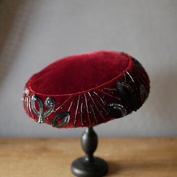 トーク帽　PARIS　帽子　アンティークファッション　フランスアンティーク　の画像