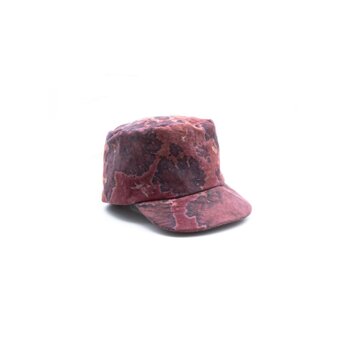 赤紫、ムラ染め日本製デッドストックコットン、キャップ MOMOZONO original sampleの画像