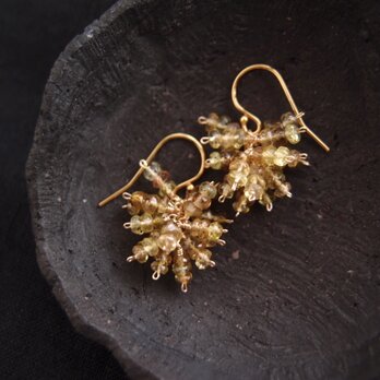 【K14gf】Yellow Tourmaline Earrings／イエロートルマリン プチピアスの画像