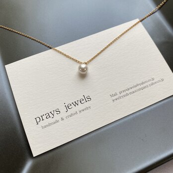 14kgf Akoya Pearls 5.5-6ｍｍ Necklaces　40.5～46cm パール一粒ネックレスの画像