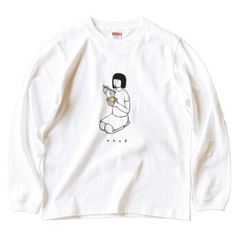 やすらぎのうどん／女子【 長袖 Tシャツ 】の画像