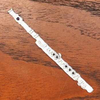 アップリケワッペン-フルート　管楽器 w-1219　音楽　横笛の画像