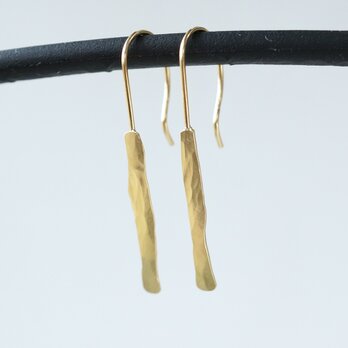 K18 Wave Plate Earrings/Hookの画像